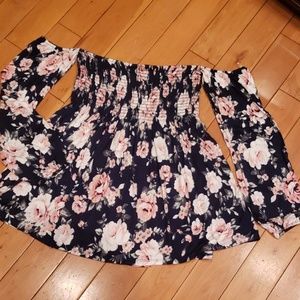 Smocked off the shoulder top